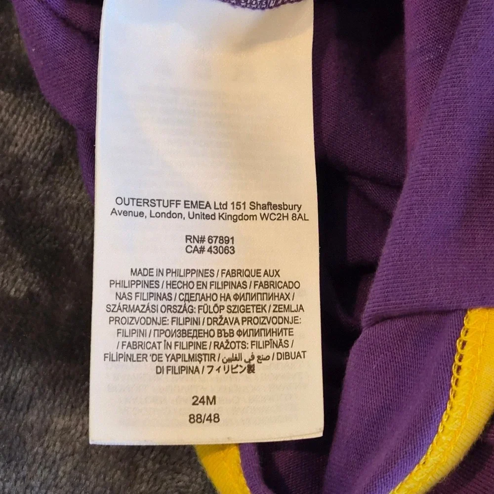 NBA Los Angeles Lakers Court Princess Purple Ruffle Bodysuit 24M PO22543